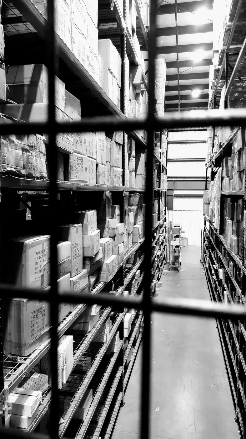 Organized e-commerce fulfillment warehouse in Detroit — pick, pack, and ship operations for online retailers